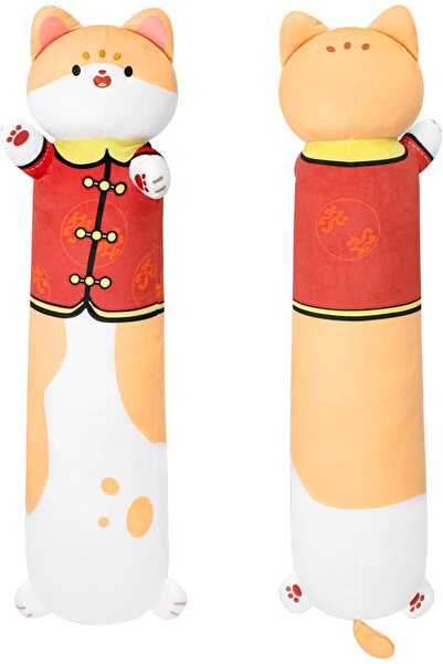 Other Pernă Pluș Pisică - Super Moale, Decorativă - 50 cm, Portocaliu, Cadou ...