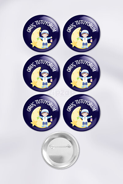 ZipZap I'M Abstaining - Men's Bag Decoration Badge Pin Button Badge Set (6 Pcs)