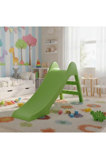 Fitness World children's slide with a streamlined design and rounded edges,st...