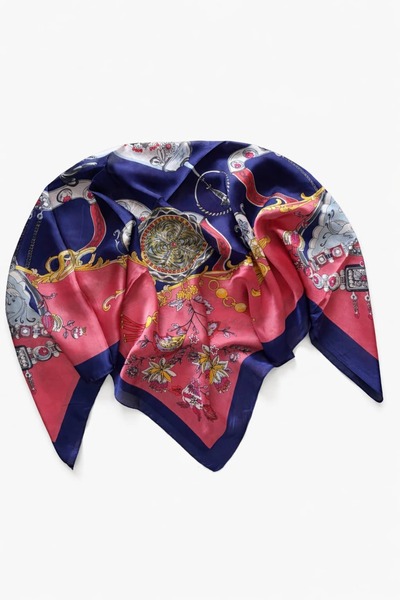 CHARMLUCKY Colorful Patterned Shawl 90X90