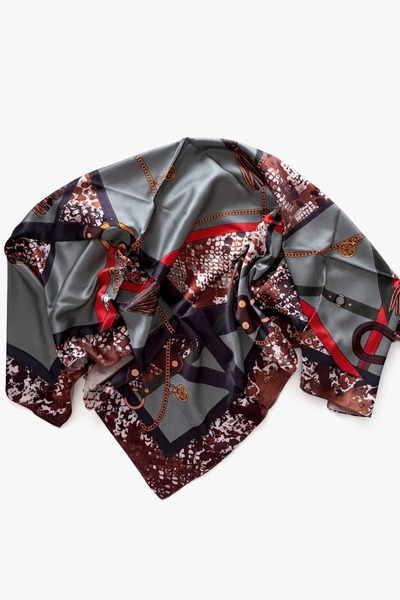 CHARMLUCKY Colorful Patterned Shawl 90X90