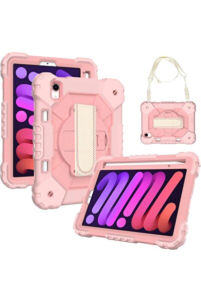 Other iPad Mini 6 8.3 inch Case - 3 Layers Protection, 360 Support, Belt Stra...