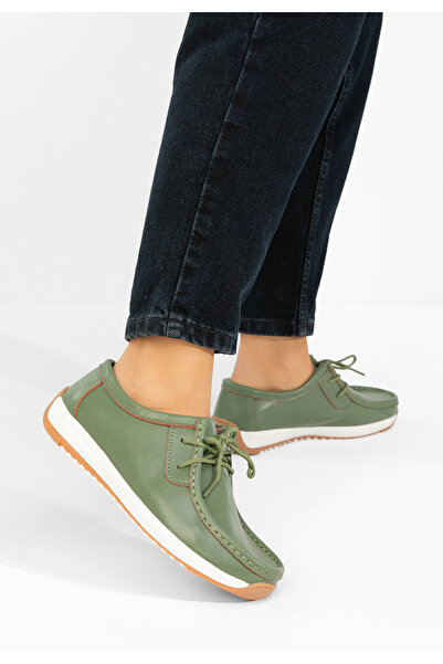 B T Shoes Solenia green genuine Leather loafers