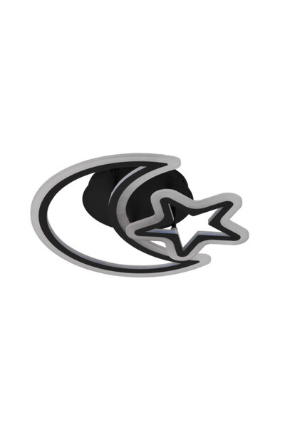 ERSTE LICHTING Night LED Ceiling Light 50W 3CCT 3750lm IP20, black, Erste