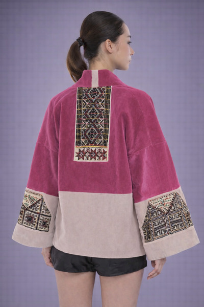 Nulivez Ethnic Pattern Embroidery Detailed Jacket – Oversized Comfortable Cut...