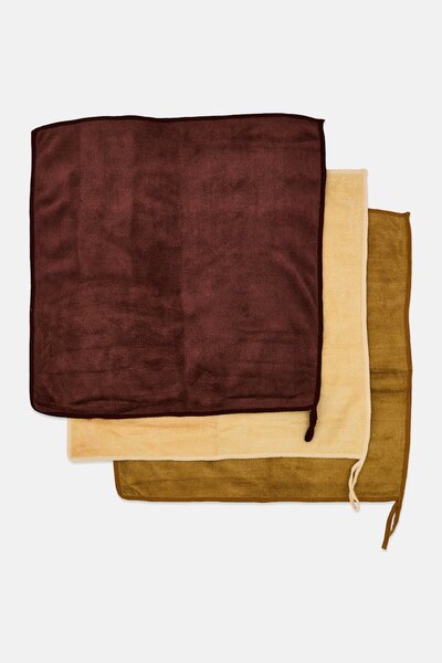 Muy Mucho 3 Pcs Wiping Towel, Multicolor
