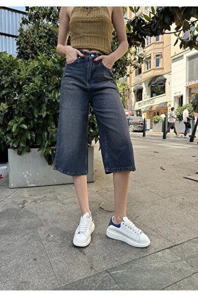 DAĞON'S Pantaloni scurți retro cu efect de spălare