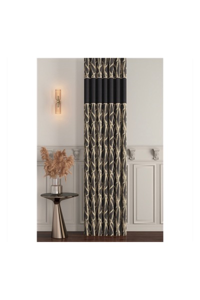 Akcan Siyah Altın Renk Arena Pano Fon Perde