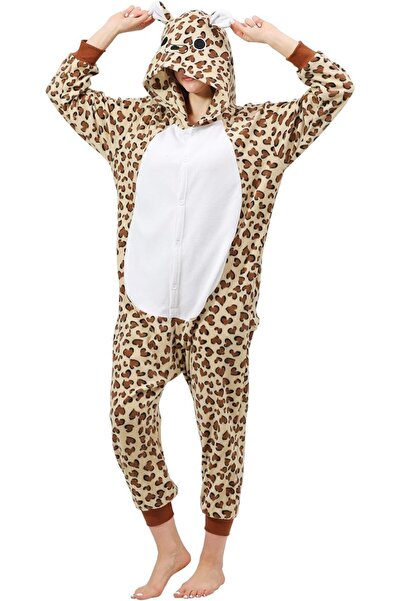 Other Women's Kigurumi Onesie - Leopard Onesie, Plush Material, Soft and Warm...
