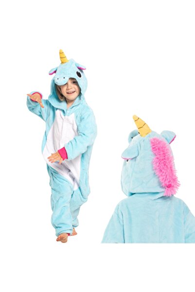 Other Kigurumi pajamas for children — blue Pegasus suit, soft and warm, 115-1...