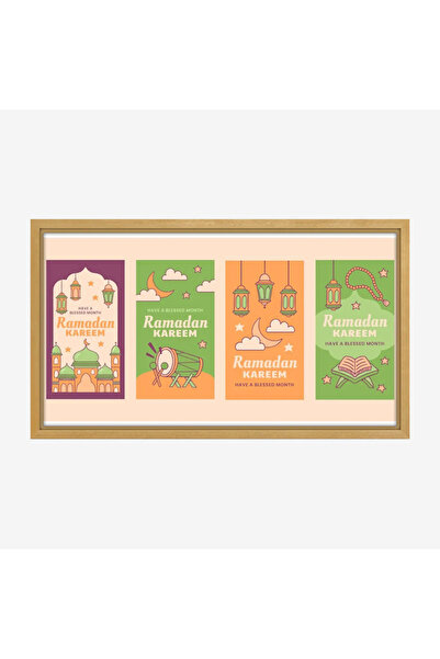 Tajridhome لوحة كانفاس رمضان - ديكور روحاني أنيق للبيت - لوحات رمضانية فخمة -...