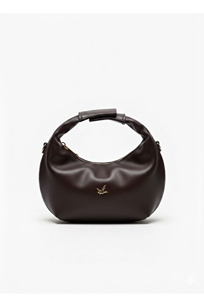 JASECO Kuş Logolu Deri Görünümlü Mıknatıs Tokalı Vintage Omuz Çantası