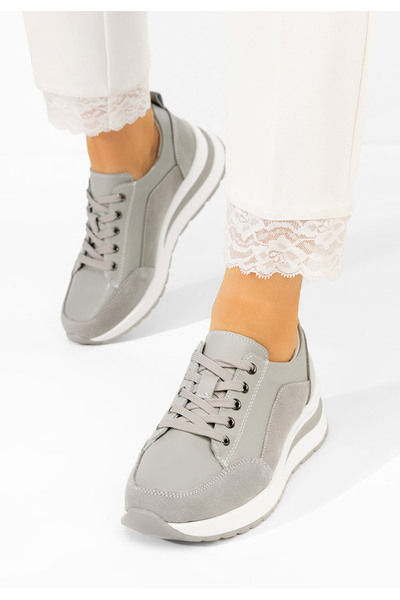 B T Shoes Sneakers cu platforma Janelia gri
