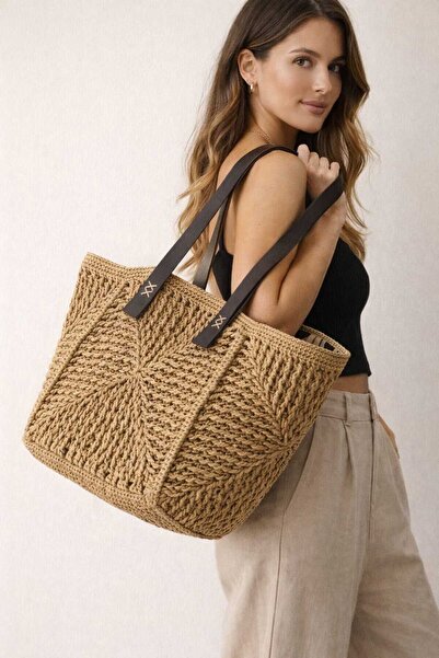 Marjinal El Örgüsü Omuz Çantası