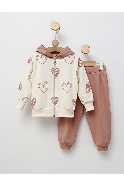 MiniKids Φόρμα Many Hearts, ροζ πούδρας 110 (4-5 ετών)