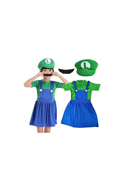 Other Costum Luigi Super Mario Bros - Rochie Verde, Material Elastic, Marime ...