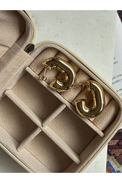 Rossetto Atelier Imported Gold Half Moon Earrings