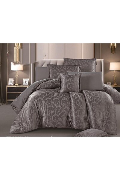 Gen Tech Single bedsheet set, 5 pieces, purple jacquard, royal microfiber