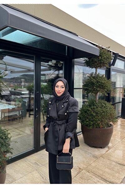 VİENZA LUXURY BUTİQ Gold Düğmeli Trenç