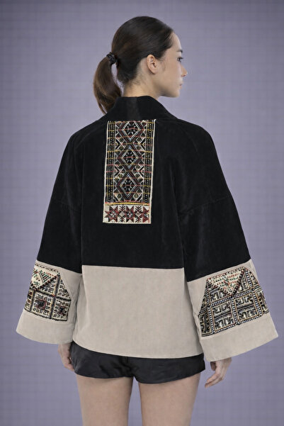 Nulivez Ethnic Pattern Embroidery Detailed Jacket – Oversized Comfortable Cut...