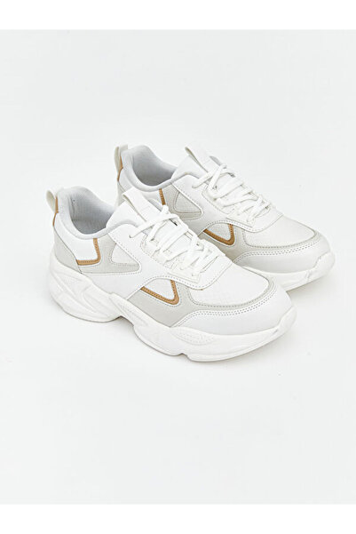 LC Waikiki Rmz Gi̇yi̇m Farkiyla Women's Sneakers with Laces and Thick Soles