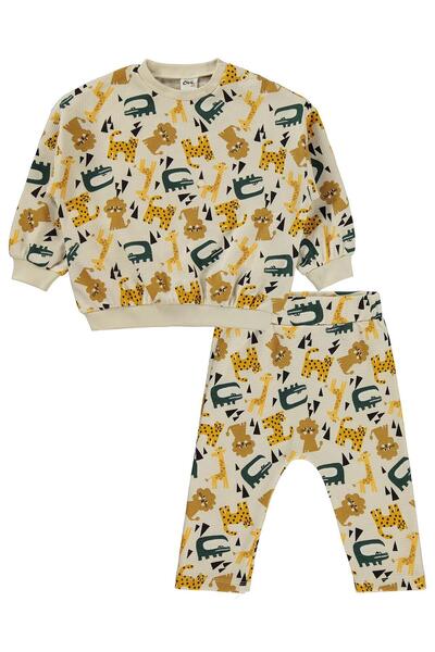 Civil Baby Hayvanlar Empirme 6-18 Ay Takım - Bej 18-24 Ay