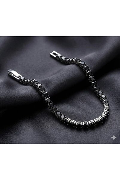 shopidik Black Zircon Stone Waterway Women's Bracelet - Stylish and Modern Ev...