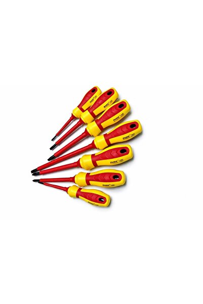 Ruike İzoleli Tornavida Seti 7 Parça Profesyonel Elektrikçi Tornavida Takımı ...