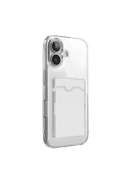 cepmoda iPhone "17" Transparent Silicone Case with Card Compartment - Stretch...