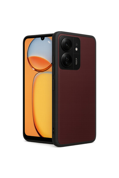 cepmoda Redmi̇ 13C / Poco C65 Premium D Leather Plating Case - Silicone Cover...