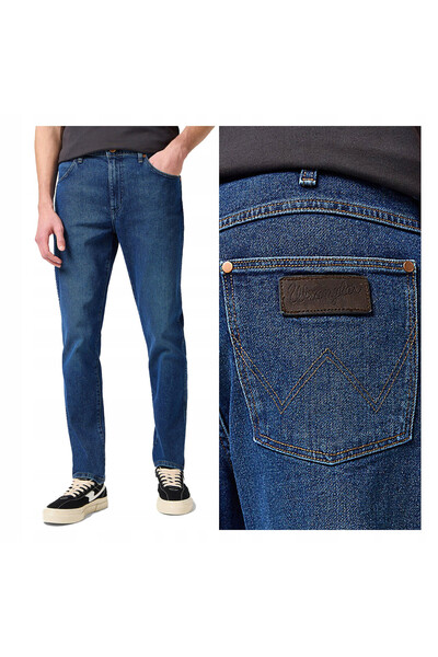 WRANGLER Blugi bărbătești, Wrangler, Larston, lungime normală, bumbac, fermoa...