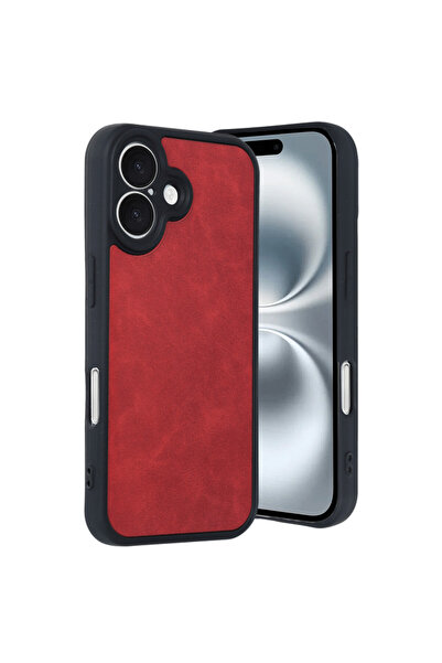 cepmoda iPhone "16" Premium Leather Coating Case - Silicone Cover with Camera...