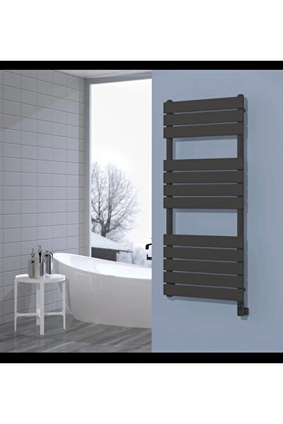WEBER Dizayn siyah AKILLI termostatlı 50x120 radyatör ısıtıcı Havlupan çelik