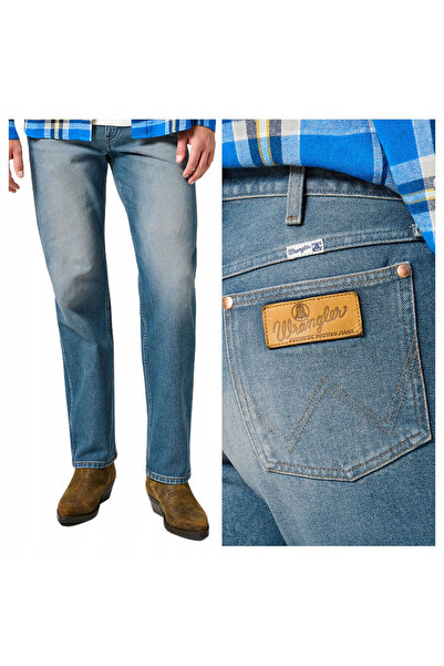 WRANGLER Blugi bărbătești, Wrangler, bumbac, lungime normală, fermoar, 5 buzu...