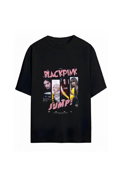 SVART WEAR Black Pink Printed Unisex Oversize T-Shirt