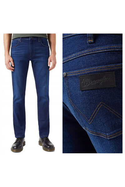 WRANGLER Blugi bărbătești, Wrangler, Greensboro, lungime normală, bumbac, fer...