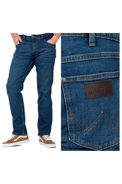 WRANGLER Blugi bărbătești, Wrangler, Greensboro, lungime normală, bumbac, fer...