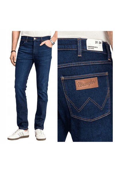 WRANGLER Blugi bărbătești, Wrangler, Larston, lungime normală, bumbac, fermoa...