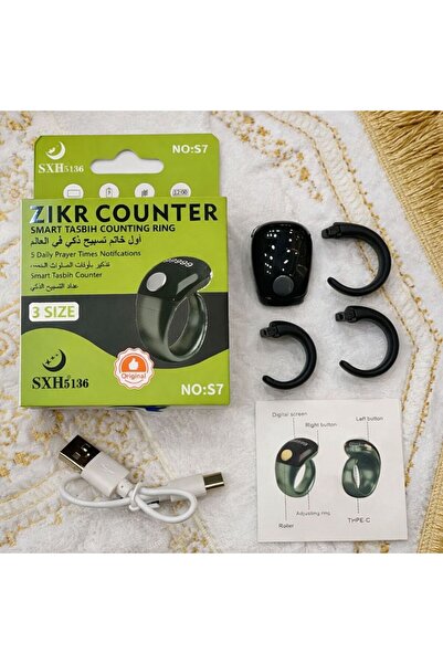 SXH5136 Zikr Counter NO:S7 Smart Tasbih Ring | 5 Prayer Time Notifications | ...
