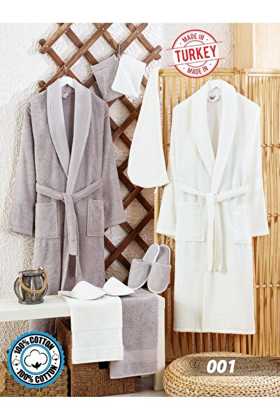 REDROSE COLOR 11-piece Turkish bathrobe set - Bridal set - Made in Turkey