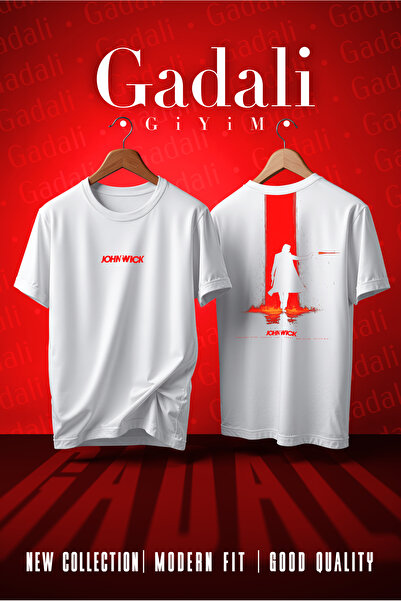 Gadali Unisex John Wick Red Raid Printed T-Shirt