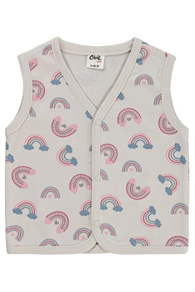 Civil Baby Vestă cu imprimeu curcubeu 6-18 luni - Bej 18-24 luni
