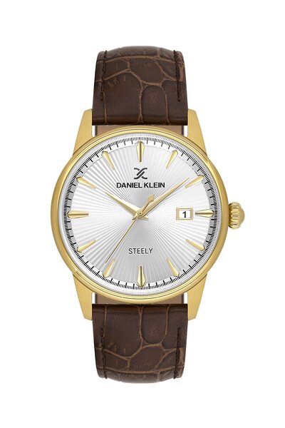 Daniel Klein Case Gold Band Brown Color 41.5 mm Full Steel Case Men's Wristwatch