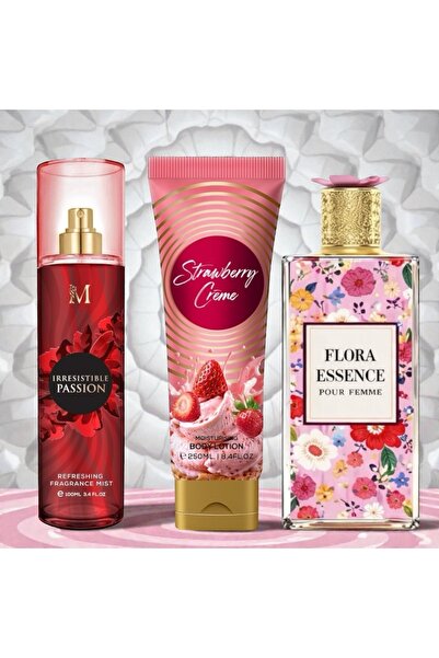 Montage Brands Flora Essence Women's Gift Set Perfume + Body Mist + Lotion