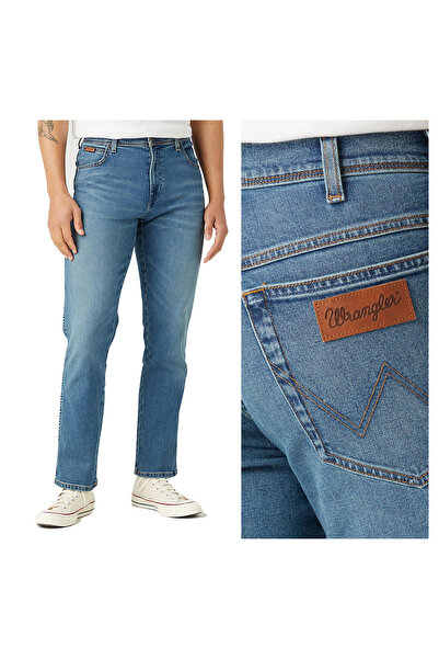 WRANGLER Blugi bărbătești, Wrangler, bumbac, lungime normală, fermoar, 5 buzu...