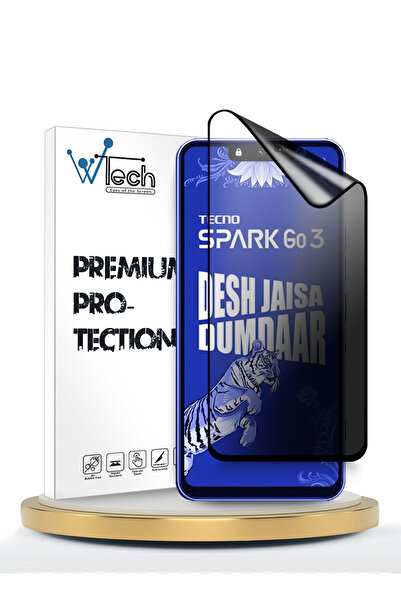 Wtech Tecno Spark Go 3 4G 2026 Premium Nano Ceramic Privacy Full Cover Matte ...