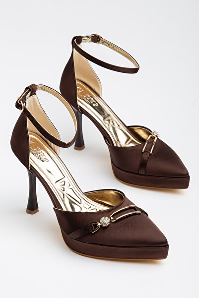 TOGET Lames Thin Heeled Ankle Strap Women's Evening Dress Shoes