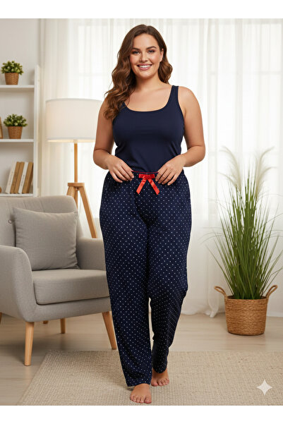 Lady Queen ring viskon battal pijama alt