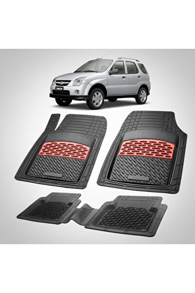 TEAMCAR Πατάκια δαπέδου Suzuki Ignis 2 Συμβατά Hatchback 2000-2008 | Κόκκινα
