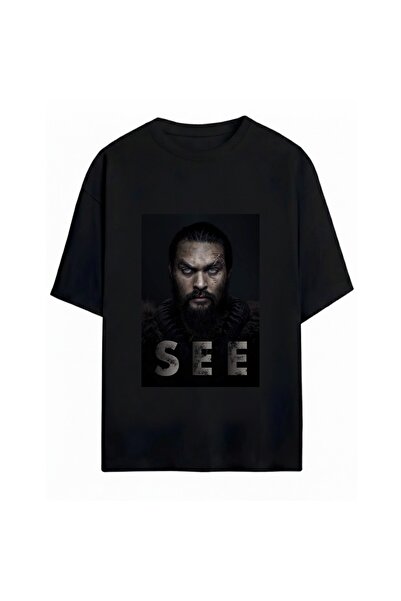 SVART WEAR تي شيرت جيسون موموا مطبوع للجنسين مقاس كبير
